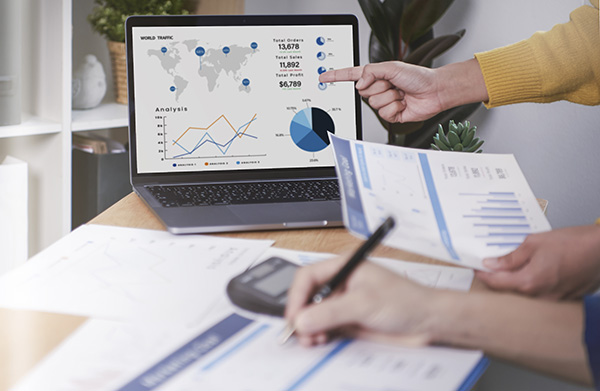 Businesspeople meeting plan analysis graph company finance strategy statistics success concept and planning for future in office room.